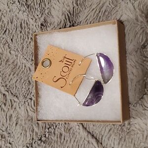 Amethyst stone earrings